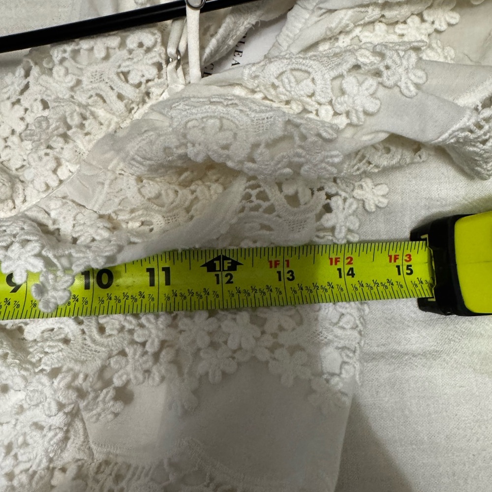 Lace Ruffle Maxi Dress in Ivory - Picture 9 of 11